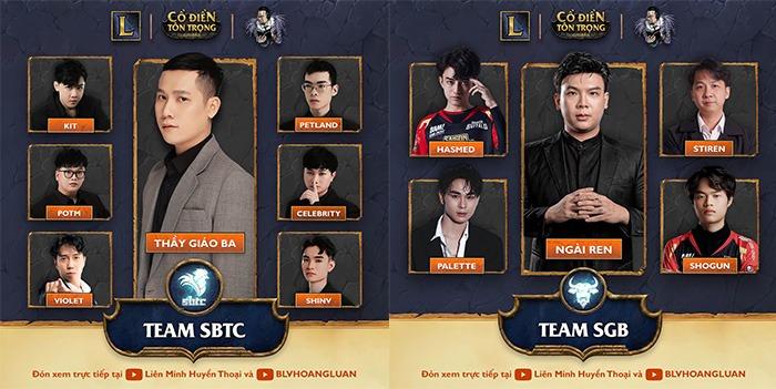 Poster Team SBTC và Team SGB giải Cổ Điển – Tôn Trọng