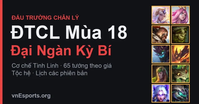 ĐTCL Mùa 18 Đại Ngàn Kỳ Bí: Tinh Linh, tướng, tộc hệ và lịch phiên bản
